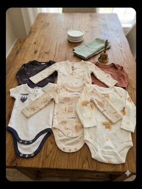 Newborn Bundle of 6 Onesies, EUC